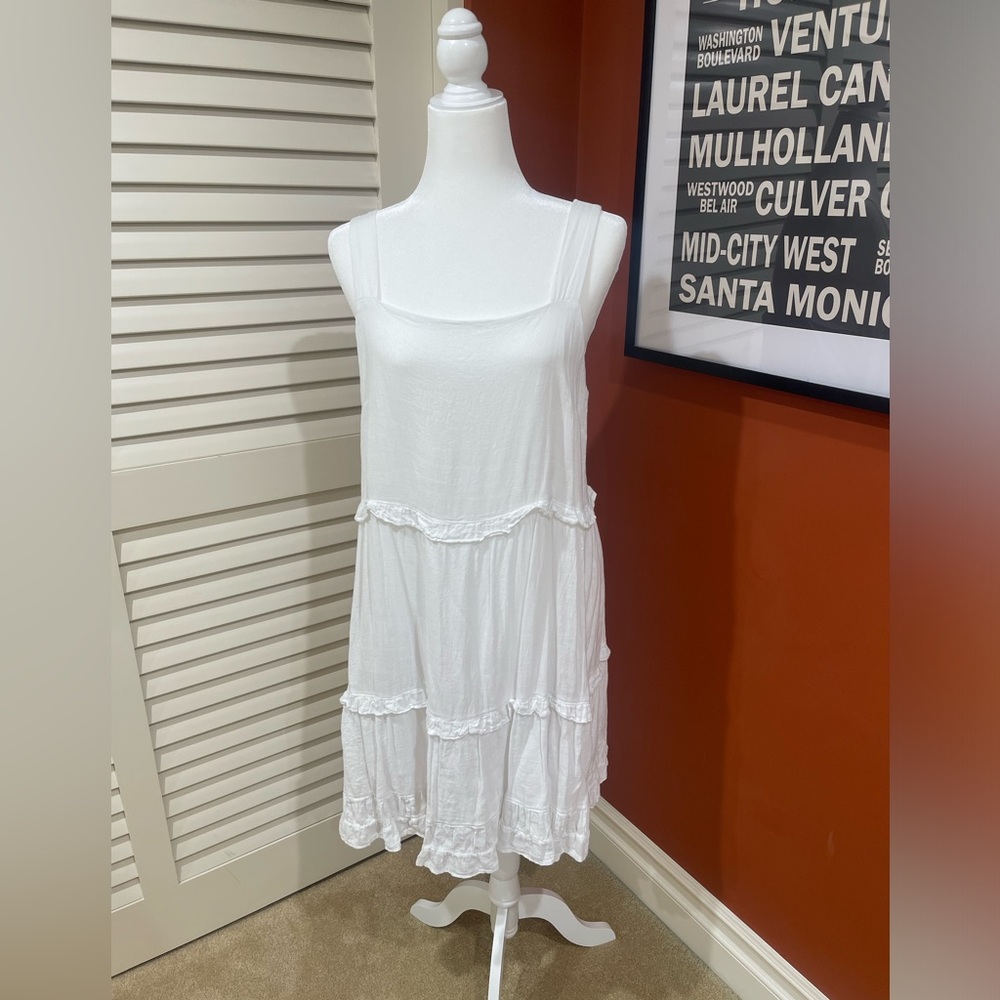 Rails white linen mini dress